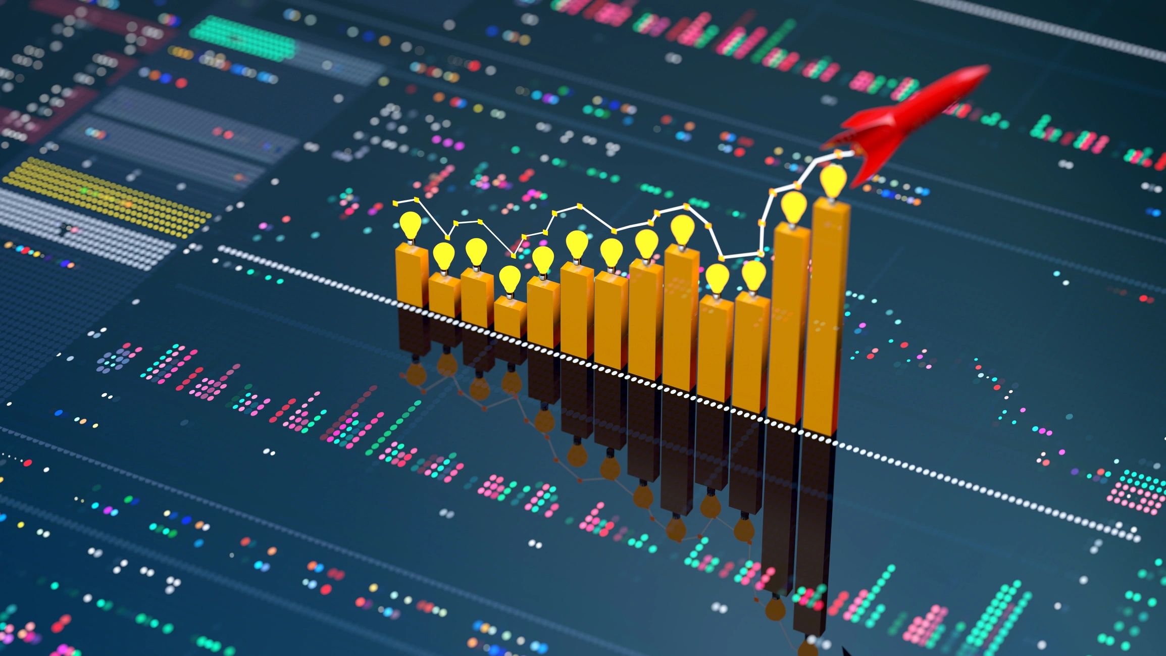 Market analytics chart illustration
